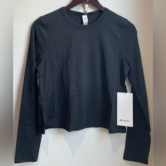 lululemon athletica Tops - Lululemon Classic-Fit Cotton-Blend Long-Sleeve Shirt Black